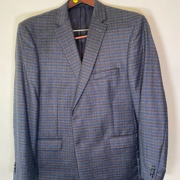 Jos a. Bank Reserve Blue/Black Checkered Blazer - Picture 2 of 7
